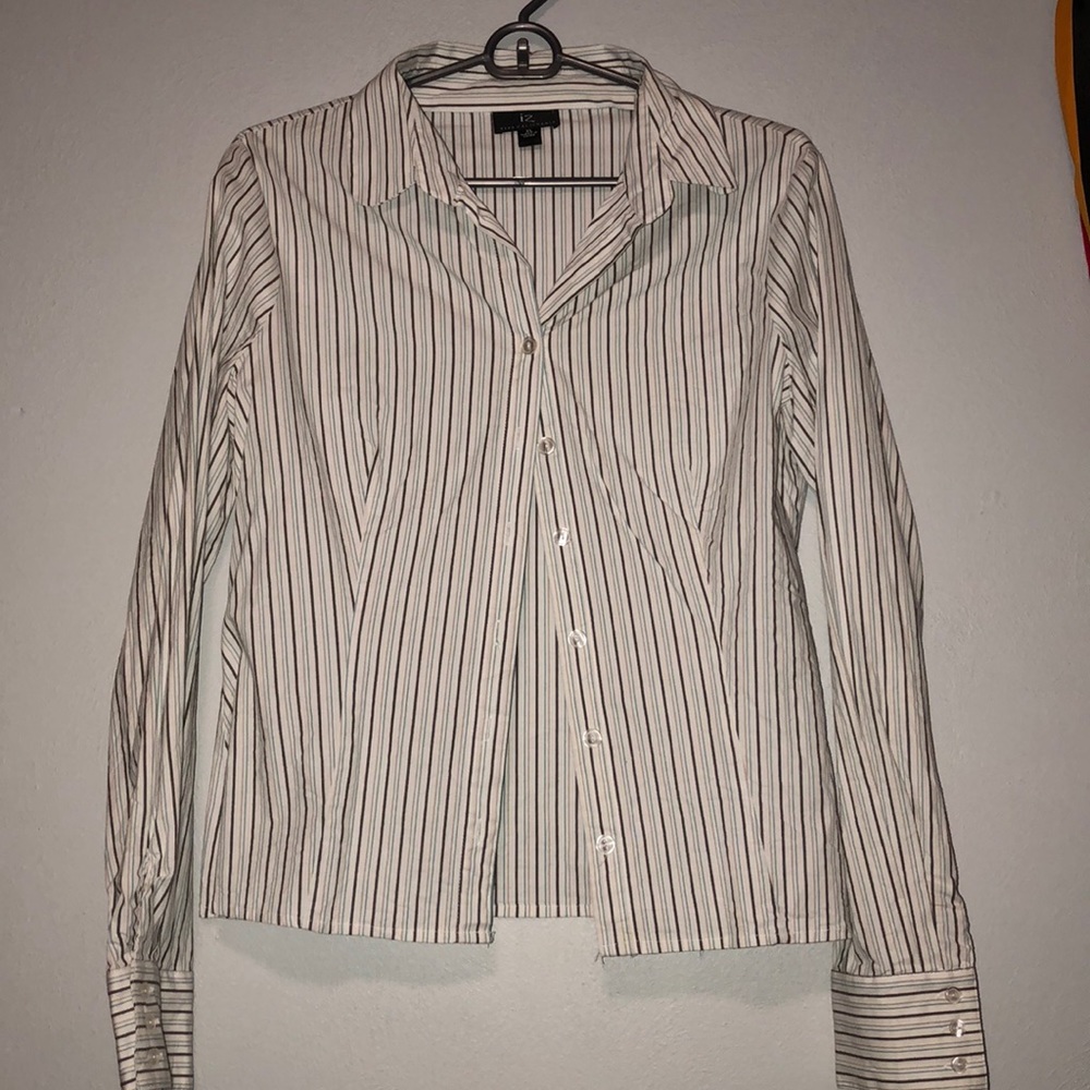 Multicolored Striped Button Down
